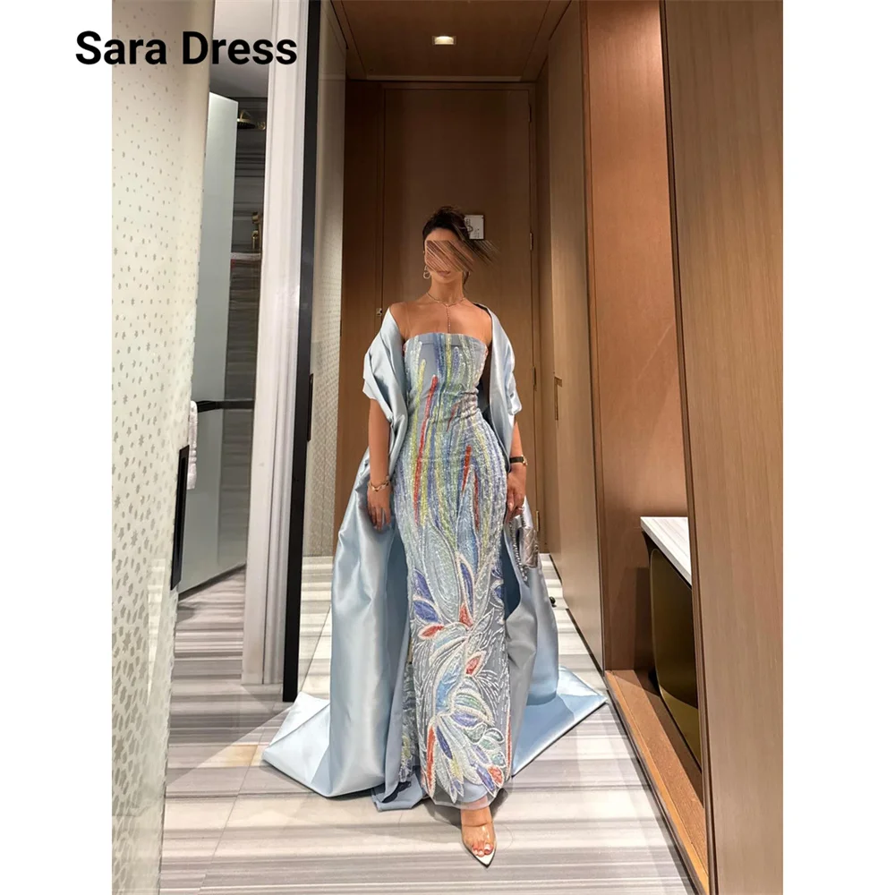 Sara Custom Red Fishtail Sweetheart Floor-length Evening Dresses D/party Elegant Party Dresses for Women Luxury Gala Dress Prom