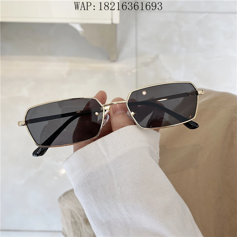 

Retro Small Frame Square Metal Bouncing Hip Hop Glasses Men's and Women's Sunglasses