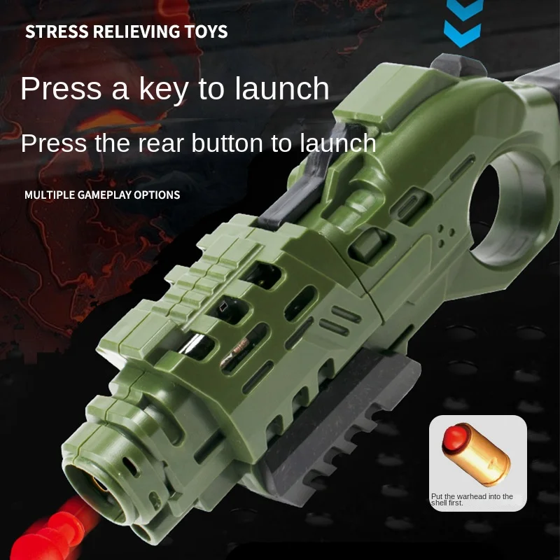피스톨 쉘 투척 연속 발사 블로우백 소프트 총알 총 소프트 총알 장난감 슈팅 무기 어린이 생일 선물