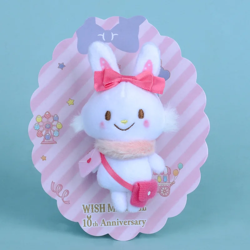 Sanrio My Melody Wish Me Mell Cartoon Plush Doll Brooch Pendant Anime Peripherals Bag Decorate Cute Toys Holiday Gift for Girls