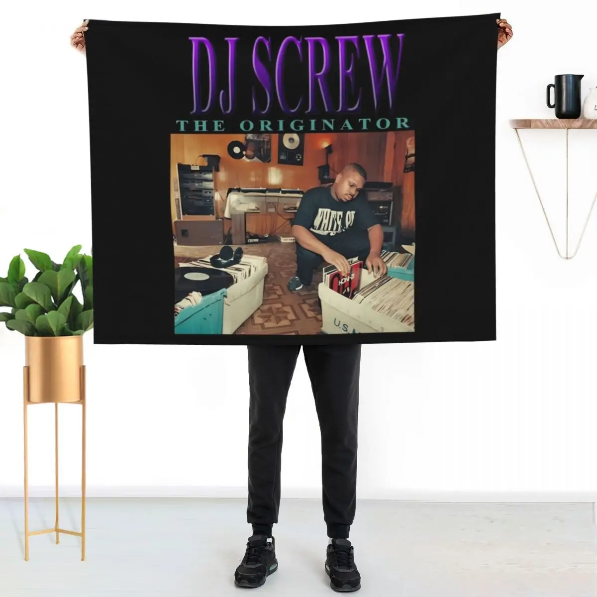 DJ SCREW THE ORIGINATOR R.I.P. 90S INSPIRED\t Throw Blanket manga Tourist Bed Fashionable Cute Furry Plaid on the sofa Blankets