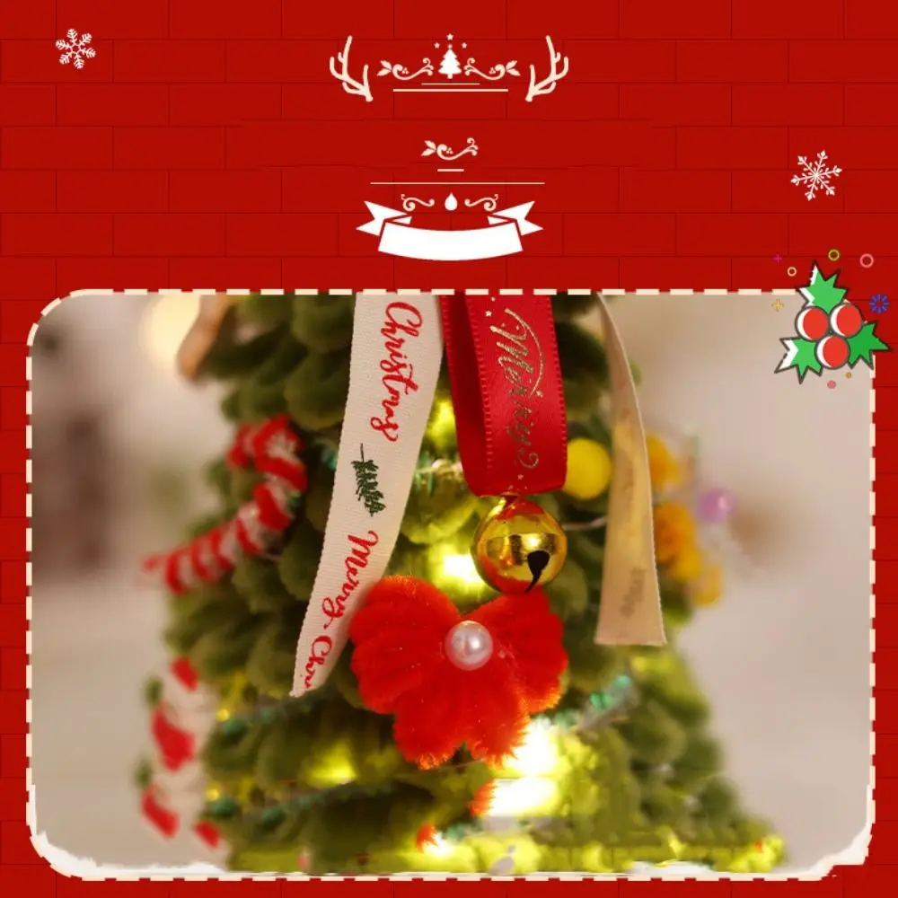 Handmade Christmas Pipe Cleaners Set Twisting Craft Christmas Tree Chenille Stems Cartoon Christmas Tree DIY Twist Stick