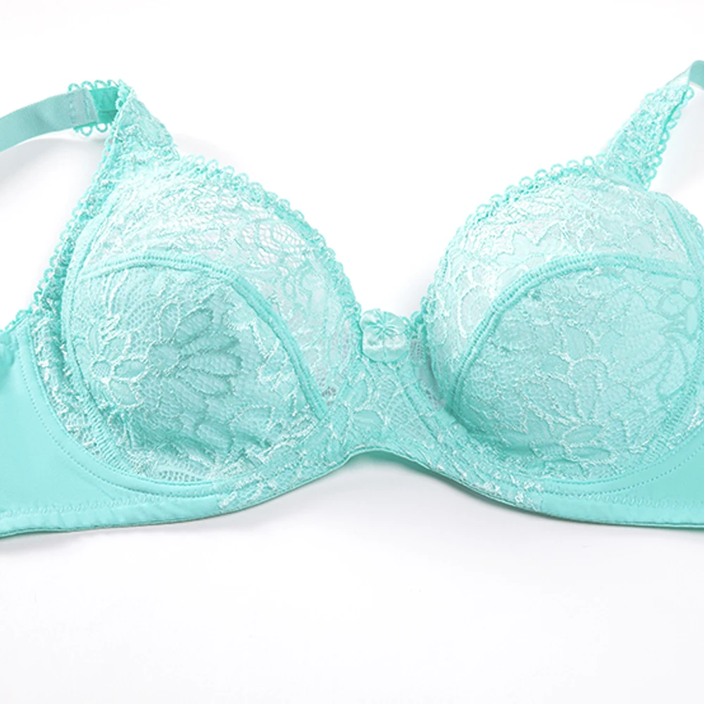 ラガー胸レース視点ブラジャー女性のセクシーなランジェリーアンダー刺繍花 Bralette プラスサイズのブラジャートップ