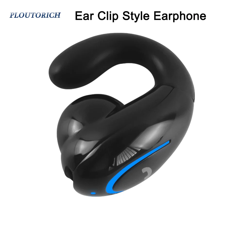 Ear Clip Style Bluetooth Earphone Long Battery Life IPX4 Waterproof Light Weight Headphone Listen Music Call Headset Sport Use