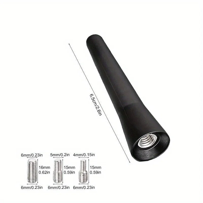 Strong Radio Roof Mount FM AM DAB Black 6.5cm Length Auto Universal with Screws Car Antenna Mini Short Vehicle Accessories - view 3