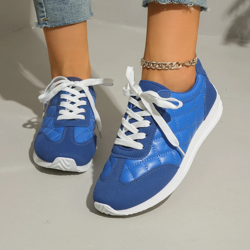 

Женские кроссовки, модные повседневные женские дизайнерские легкие уличные дорожные вулканизированные туфли на шнуровке, большие размеры, новинка осени 2023 г.