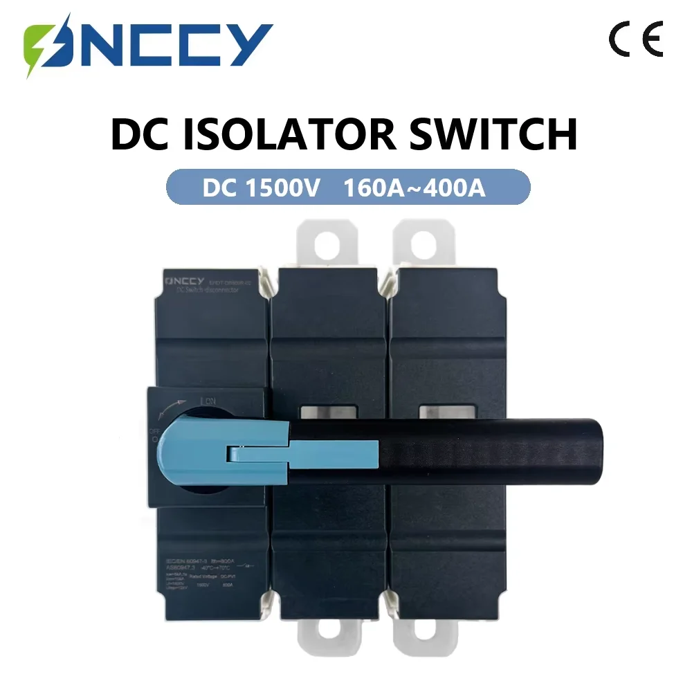 

ONCCY 2P 1500V DC Isolation Switch, High Voltage DC Disconnector, Din Rail mounting, Isolator Switch