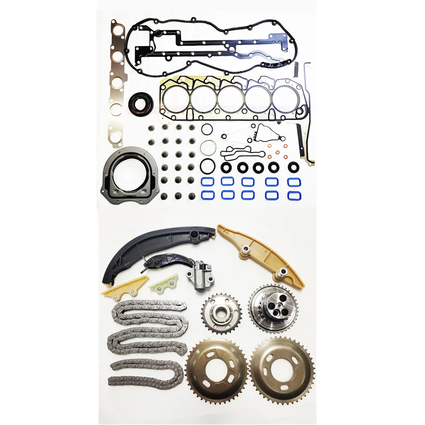 P5AT P4AT 2.2L Overhaul Gasket Set Rebuilding Kits With Timing Chain Tensioner Kits for Ford Ranger Transit 3.2L For Mazda BT50