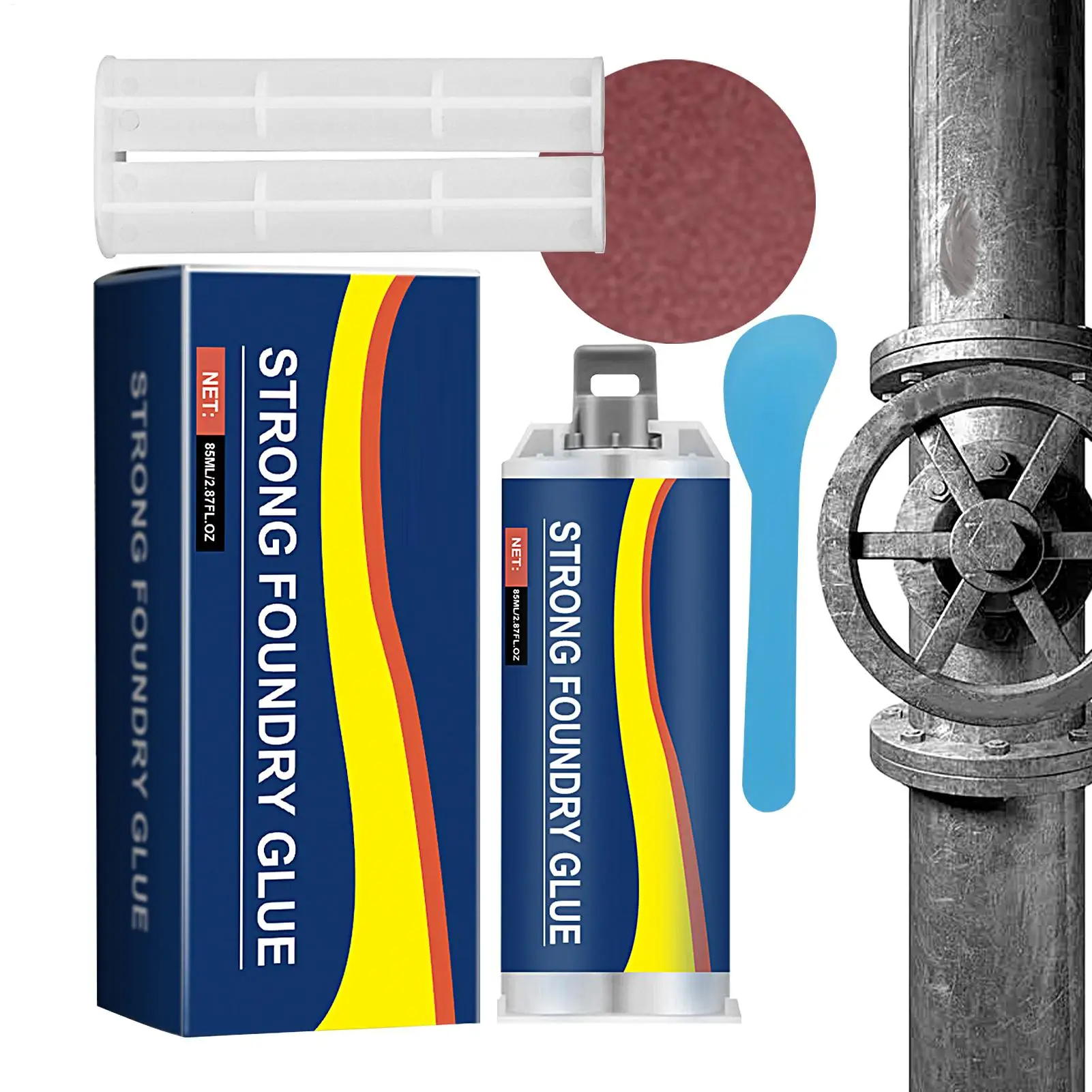 85ml Enhanced Metal Casting Glue, Heat Resistant Welding Adhesive Filler, Metal Construction Furniture Boat Electronics Radiator