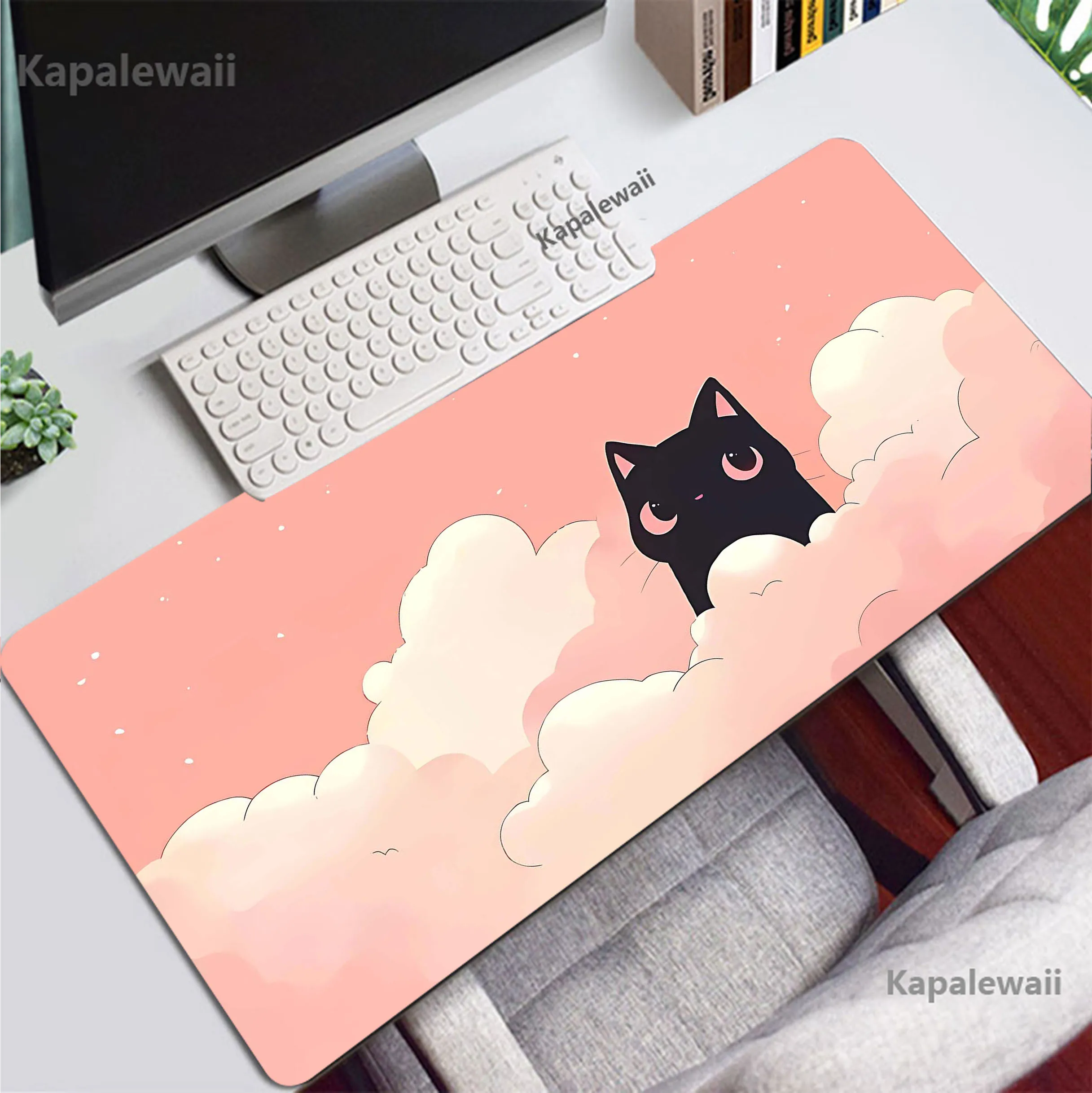 

Colorful Kawaii Cat Mouse Pad Pc Gamer Mousepad Rubber Mouse Mat Gaming Speed Keyboard Pads Office Rubber Desk Mat 90x40cm