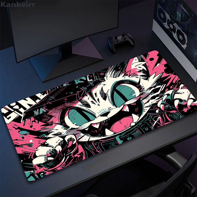 Cute Cat Desk Mat Kawaii Anime Cat Mousepad Nature Rubber Laptop Rug Mouse Pad Large Gaming Deskmat Girl Decorating Room Carpet