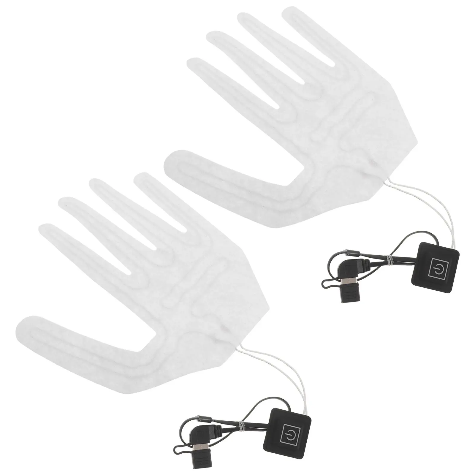 

2Pcs Full Finger Electric Heating Pad for Gloves Thermal Heating Sheet Rechargeable Heated Glove Core Insert for Skiing Cycling