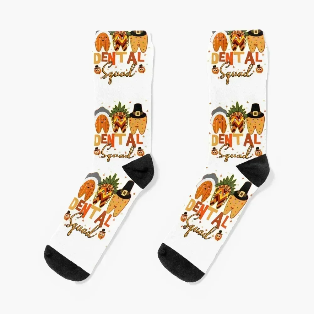 

Dental Thanksgiving Squad Dentist Group Matching Socks loose set Men's Stockings compression Socks Woman Men's