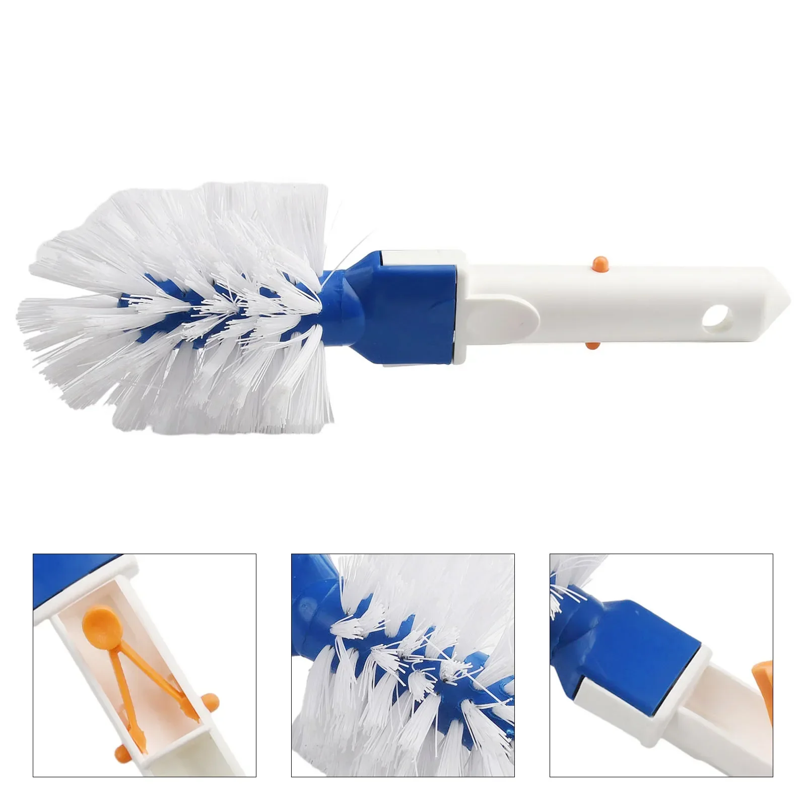 Sturdy Construction Solid ABS Material, Ensures Durability and Stability, No Bristle Fall Out Pool Corner Cleaning Brush