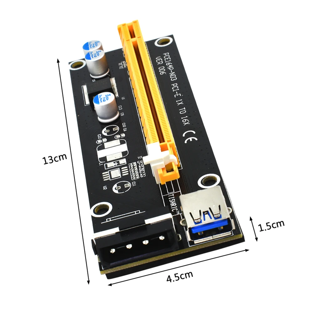 بطاقة الناهض VER006 بسي-e ، موسع المحول ، بطاقة تمديد وحدة معالجة مركزية ، كابل USB ، كابل طاقة من 15 سنًا إلى 4 سنًا لعامل التعدين