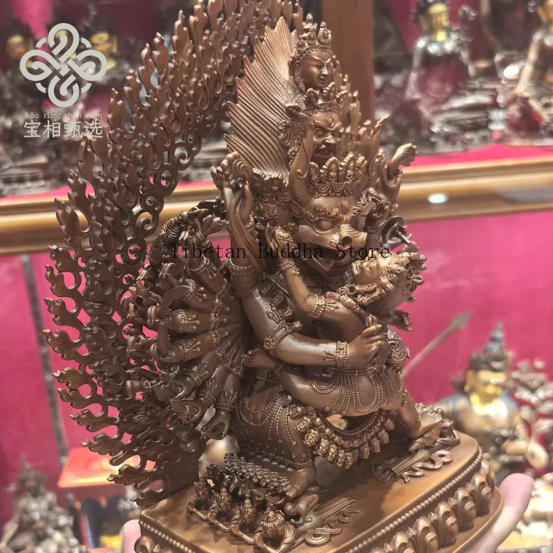 Статуя Будды Daweide King Kong из чистой меди с позолотой, коллекция Copper Treasure Selection T1, Тибетская тантра, буддийский храм.