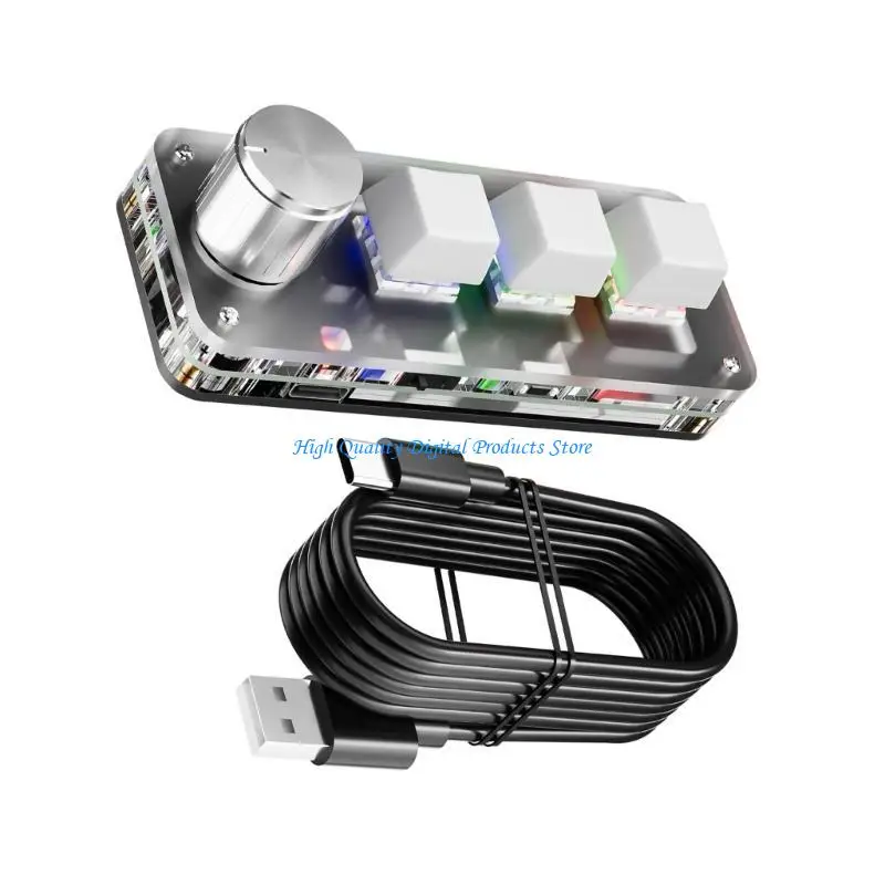 U2je Wireless toetsenbord Mechanisch macro -toetsenbord met 3 aanpasbare toetsen en knop