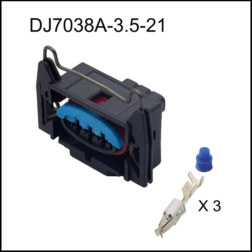 

100SET DJ7038A-3.5-21 auto Waterproof cable connector 3 pin automotive Plug famale male socket Includes terminal seal