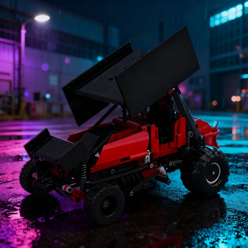 

799 шт. MOC техническая модель автомобиля для спринта, строительные блоки, строительные рождественские подарки, сборка игрушек «сделай сам», образовательная идея, креативная