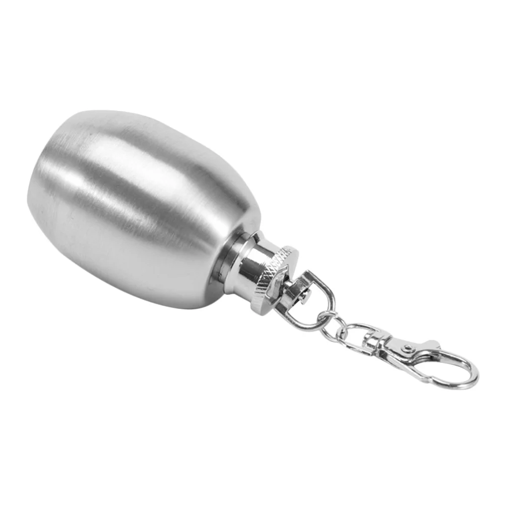 

Mini 1Oz Portable Camping Wine Keychain Stainless Steel Leak-Proof Pocket Liquor Bottle For Men Women Outdoor Travel