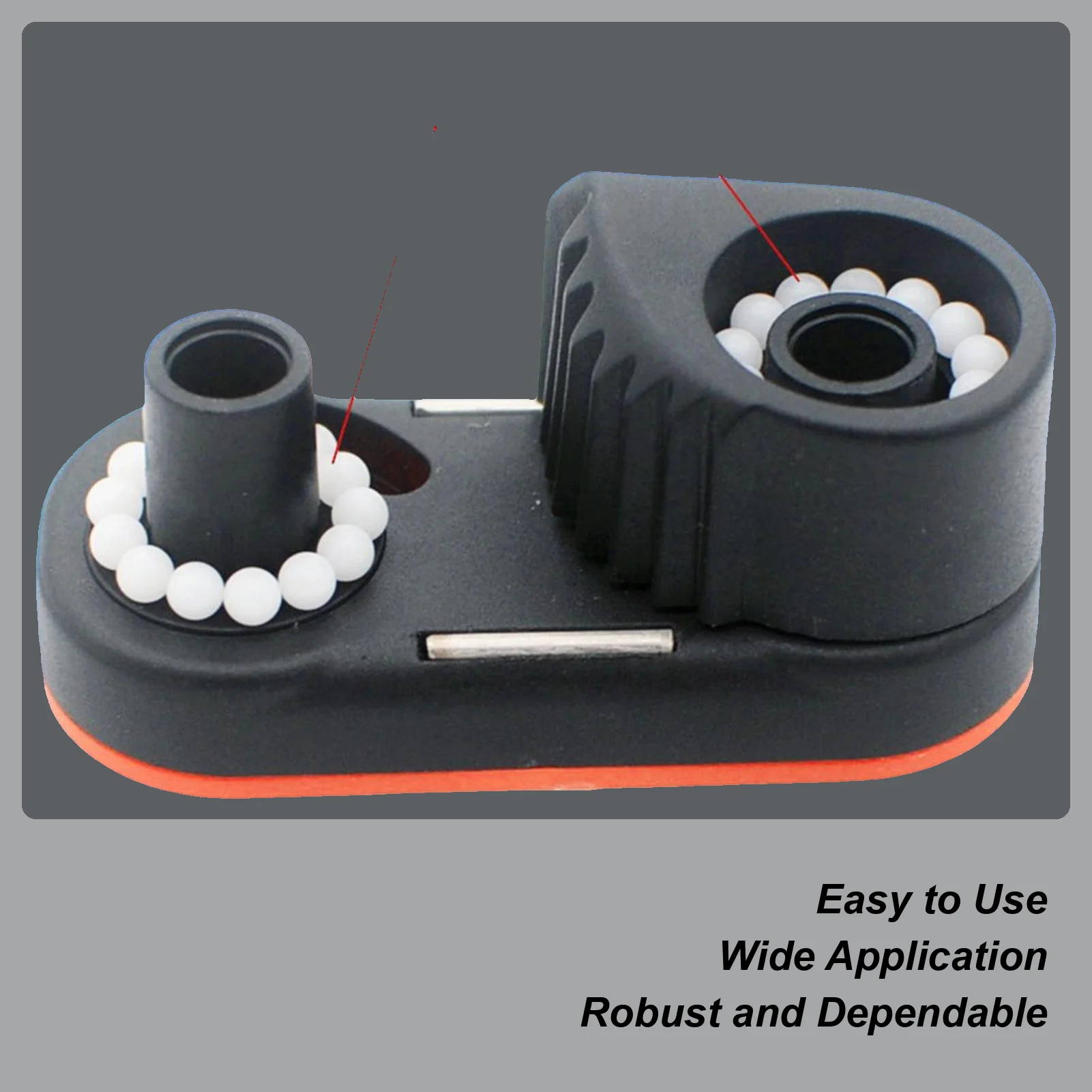 Cleat de nailon de entrada rápida para embarcaciones con anillos de guía, abrazadera de cuerda con rodamiento, equipo de Pilates, cleats para kayaks