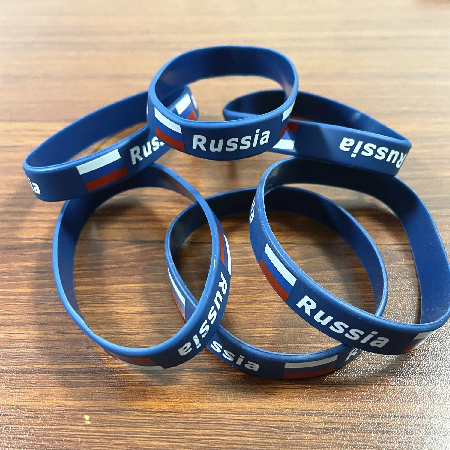 2pcs Russia Flag Bracelet Men Women Sport Silicone Wristband  Friendship Rubber Band Russian Federation Bangle Accessories