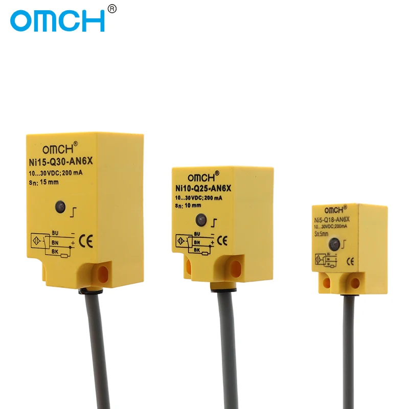 Interruptor de proximidad OMCH Ni5-Q18 Ni10-Q25 Ni15-Q30-AP6X/AN6X Sensor de límite de interruptor inductivo de Metal