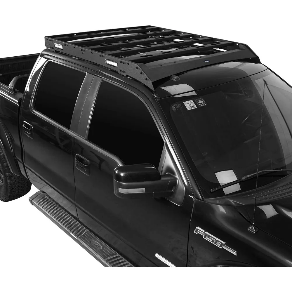 U-Box F150 حامل سقفي علوي مع أضواء LED/4x متوافقة مع شاحنة بيك اب Ford Raptor & F150 Super Crew 2009 2010 2011