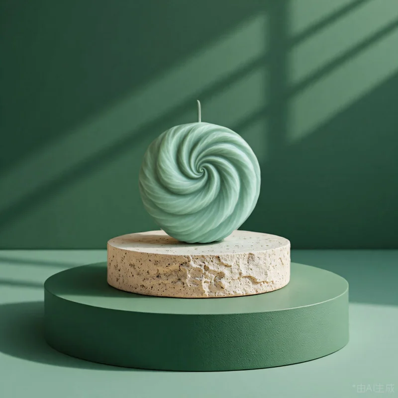 

Spherical Spiral Aroma Candle Silicone Mold - DIY Geometric Diffuser Stone & Home Decor Craft