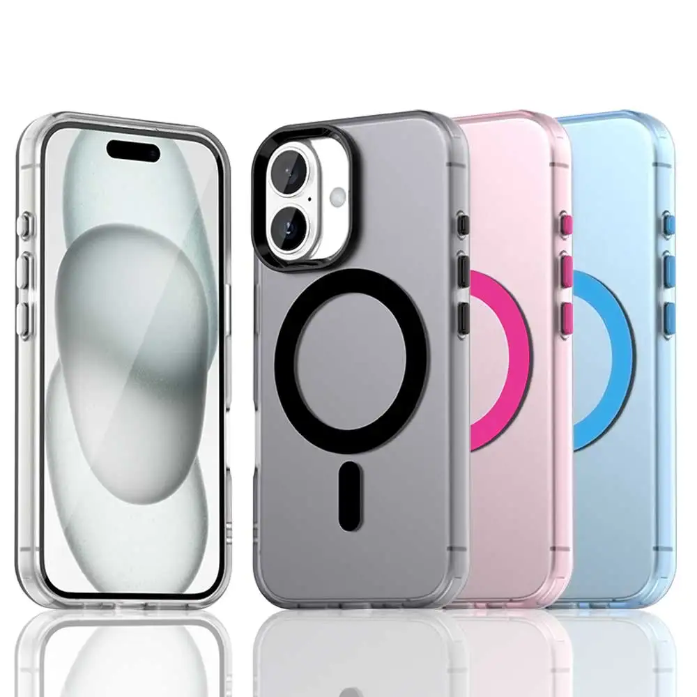 Fall Für iPhone 17 16 15 14 13 Pro Max 12 11 Air 16Plus 15Plus 14Plus 16e Abdeckung Candy farben Transparent Zurück Shell Coque