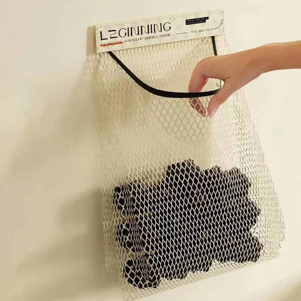 المطبخ قابلة لإعادة الاستخدام المطبخ شنقا شبكة حقيبة البوليستر سعة كبيرة حقيبة التخزين الحائط صافي الجيب #4