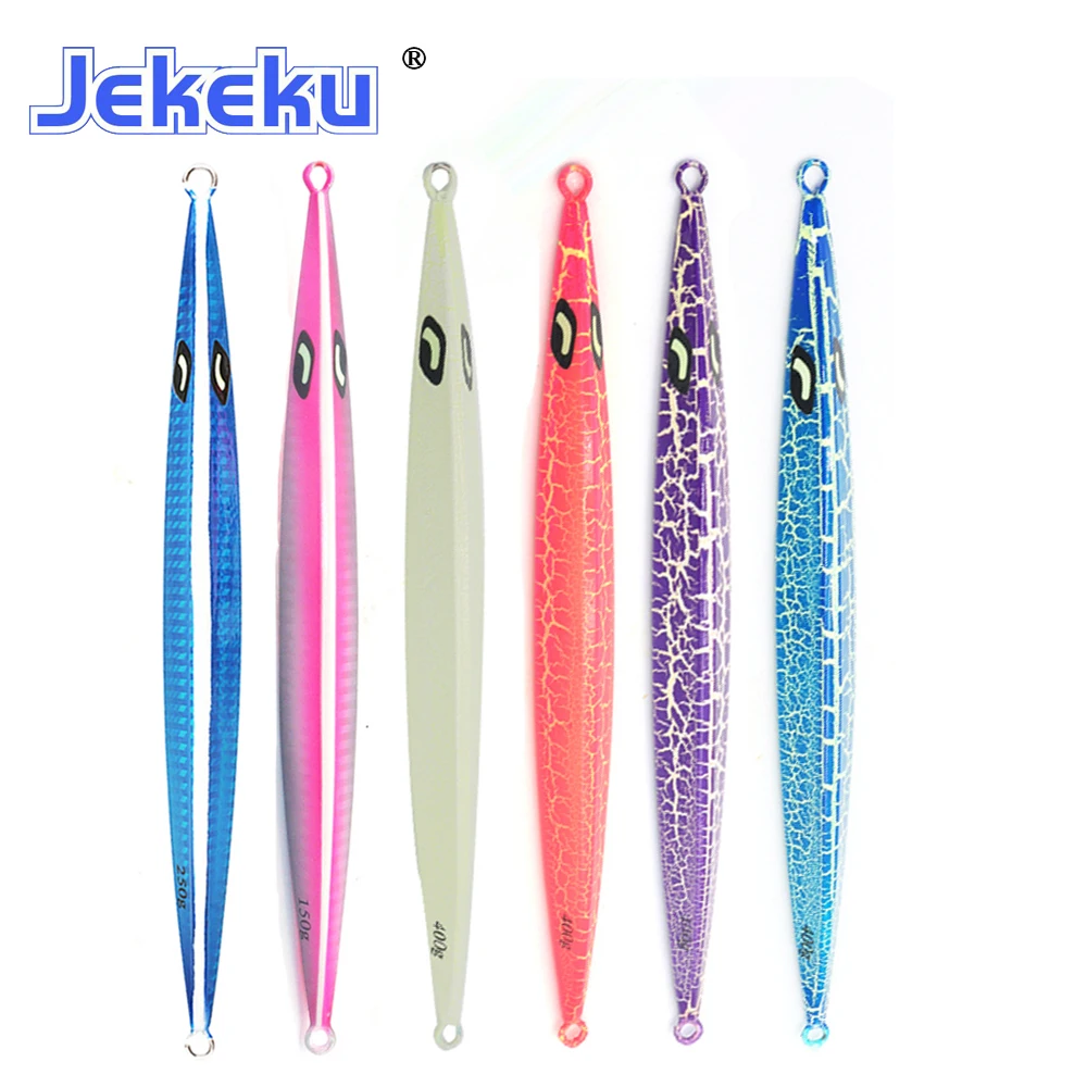 JEKEKU NEW 5pc Shore Casting Sea Bass Lure 150g 200g 250g 300g  Slow Jigging Metal Fishing Lure  Artificial Bait