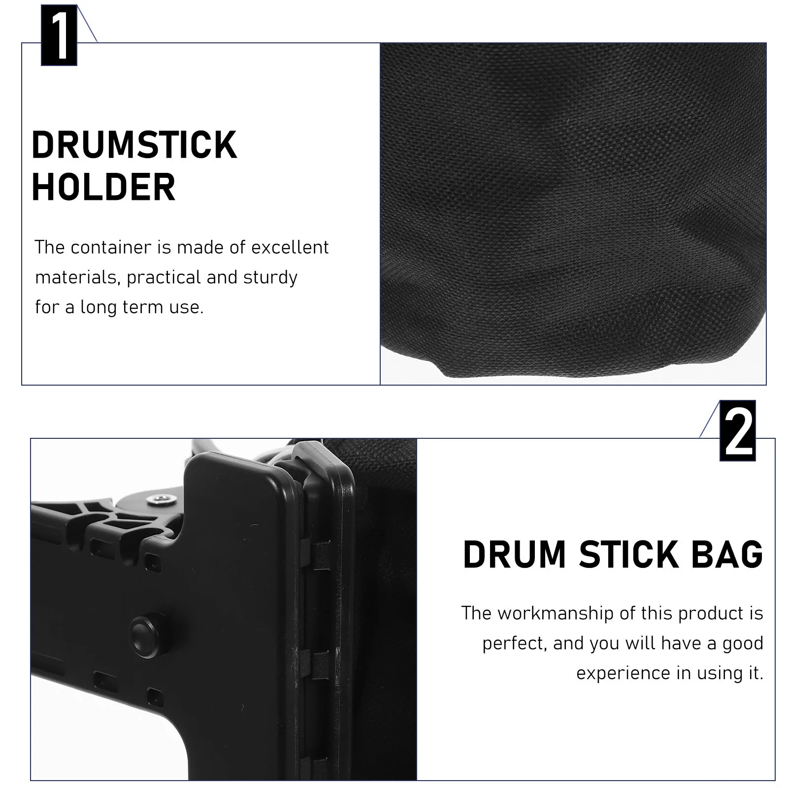 

1 set 1 Set Of Drum Stick Bag Portable Oxford Cloth Wear-Resistant Large Capacity Organizer For Practice Performance Stage Drum