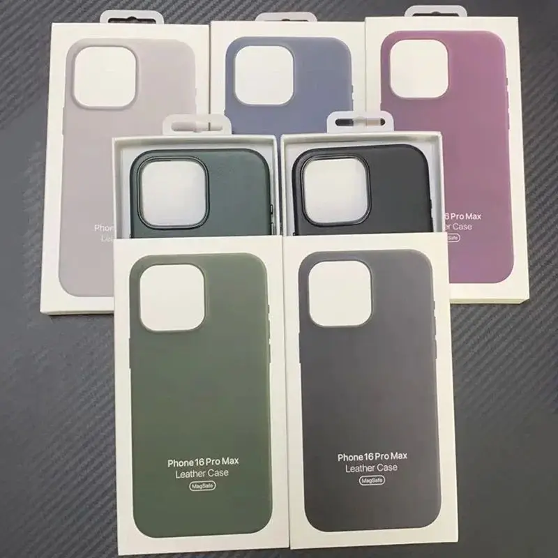 

Кожаный чехол Apple с Magsafe для iPhone 16 Pro Max 16 Plus, магнитный чехол с беспроводной зарядкой 16 Pro и коробкой