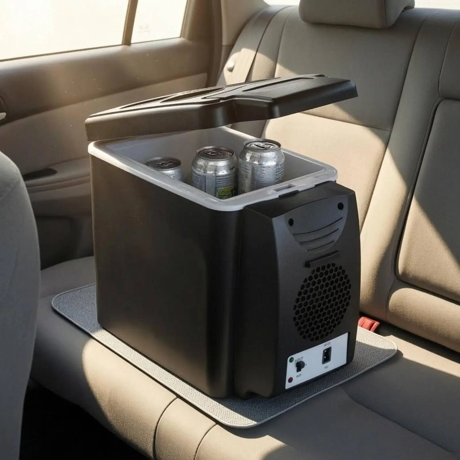 Car Refrigerator Portable Mini Fridge 18 Liter Cooling Heating Unit for Road Trip Camping Picnic Desk Shelf Home Workspace