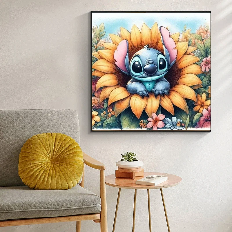 Disney Stitch 5D DIY zestaw do malowania diamentami Anime diamentowe hafty malowanie pełna diamentowa mozaika sztuka DIY zdjęcia dekoracyjne