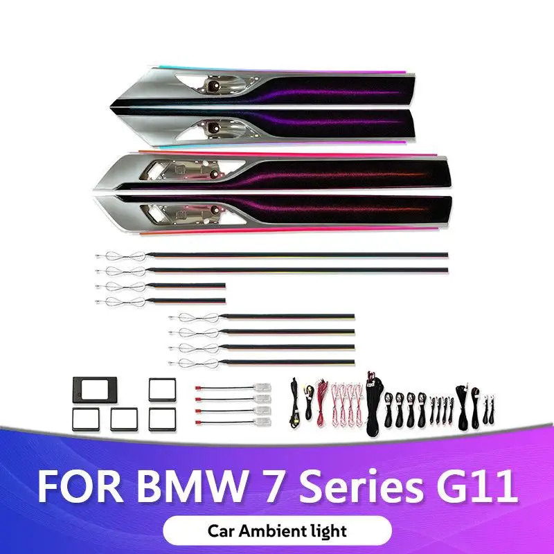 64 Colors LED  APP Control Multicolor Ambient Roof Light Kit Auto Interior Lighting for 2016-2022 BMW 7 Series G11