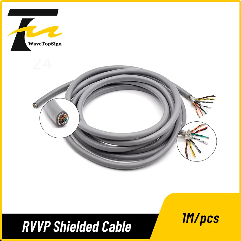 Boding 1M خاص لينة 0.2 مللي متر RVVP كابل التشفير المحمي مقاومة للاهتراء كابل إشارة قابل للطي لمؤازرة 4/5/6/8/14 النوى #1