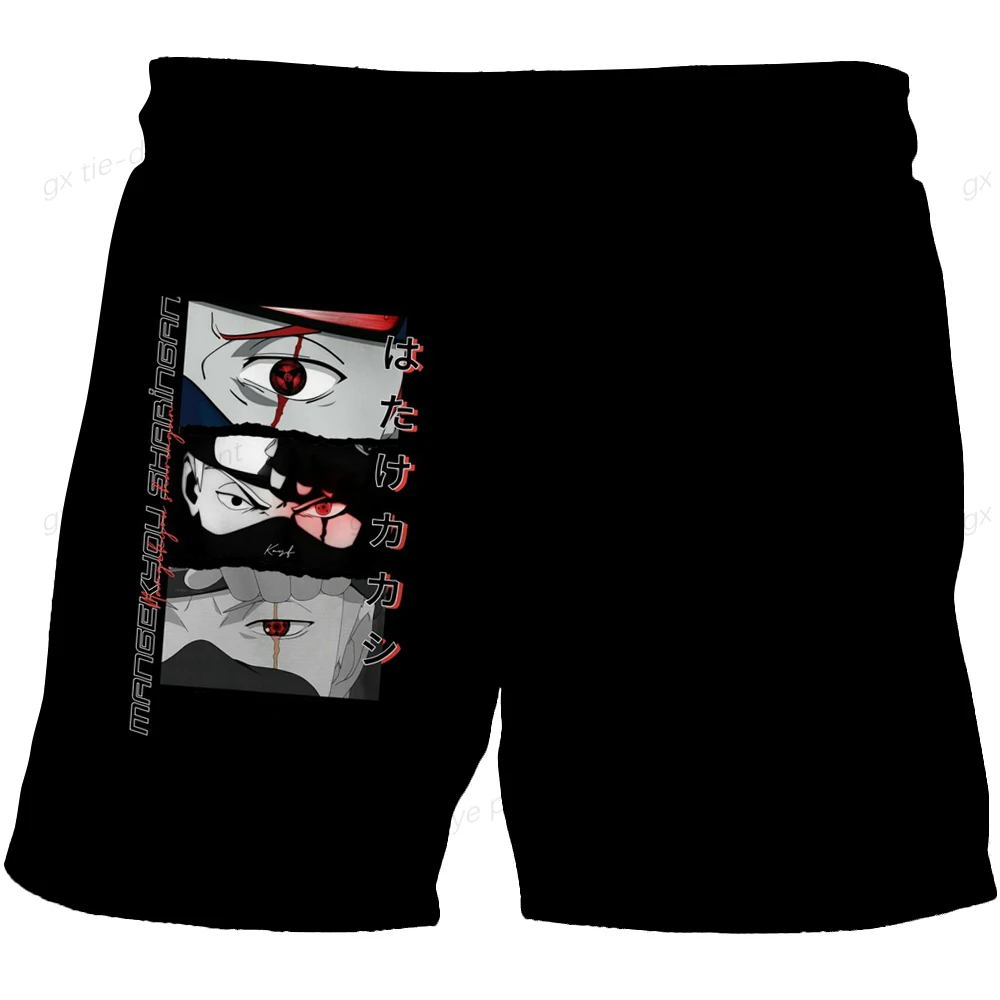 2024 Hawaiian Naruto Shorts Men Breathable Printed Anime Boys Beach New Summer Surfing Swimming Short Pants