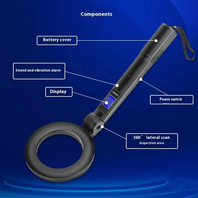 Adjustable Metal Detector Portable Design Enhancing Ground Search Efficiency Set D2RD