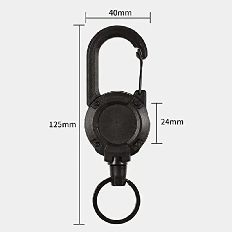 Theft Key Holder Outdoor Automatic Retractable Wire RopeKeychain Accessories Keychain,Belt Key Telescoping Hook Backpack Buckle