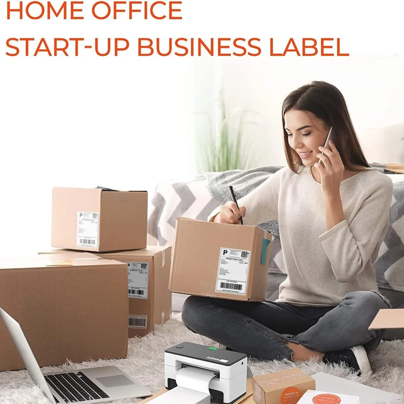 4X6 بوصة ملصقات حرارية ورقة 100/500 ورقة لاصقة ملصق شحن حراري لطباعة ملصقات الباركود بشعار DHL UPS Express