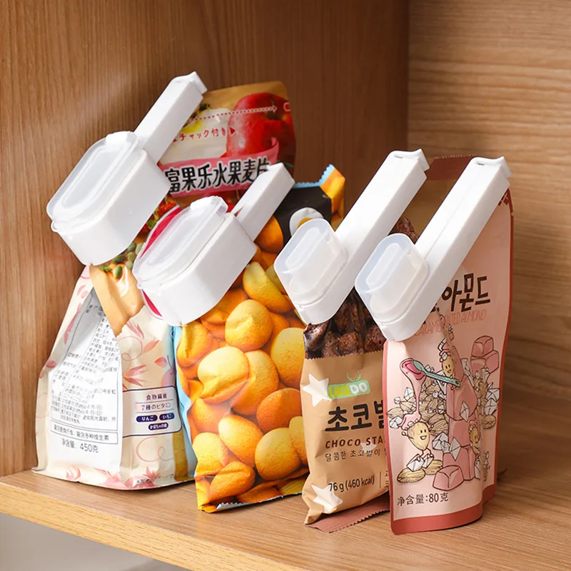 

Food Sealing Bag Clips with Lid Sealed Discharge Mouth Preservation Tea Snack Dry Moisture Proof Bag Sealing Clip for Food
