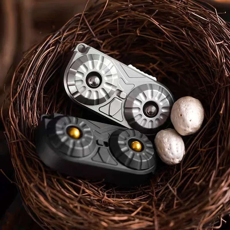 Owl EDC Magnetic Push Slider Stainless Steel Fidget Slider Toy Office Desk Toys ADHD Anxiety Stress Toys For Adult Gift