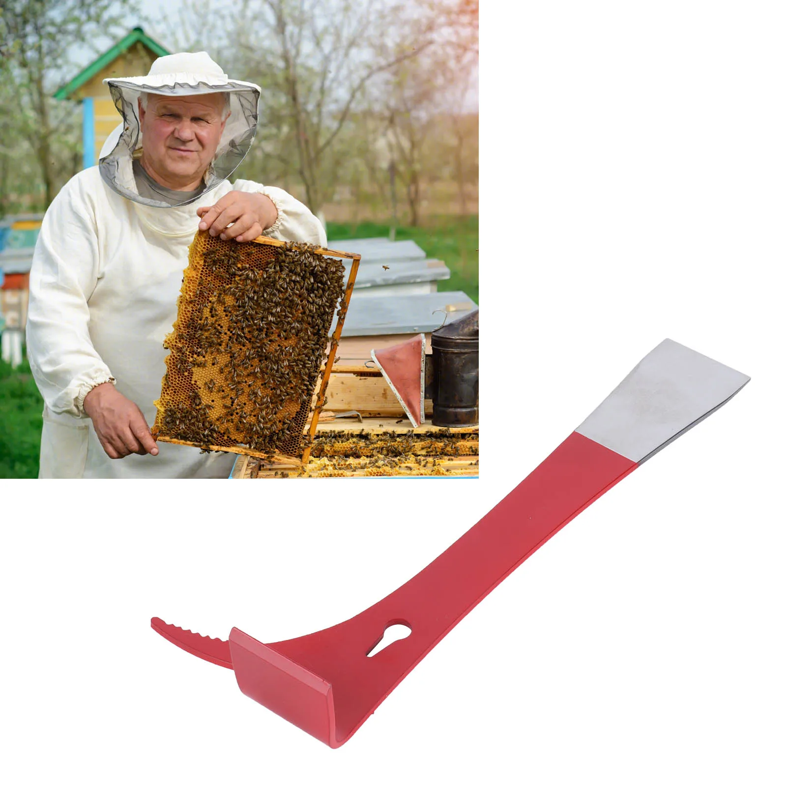 

Beekeeper Scraper Stainless Steel Portable Honey Cutting Spatula Beekeeping Tools