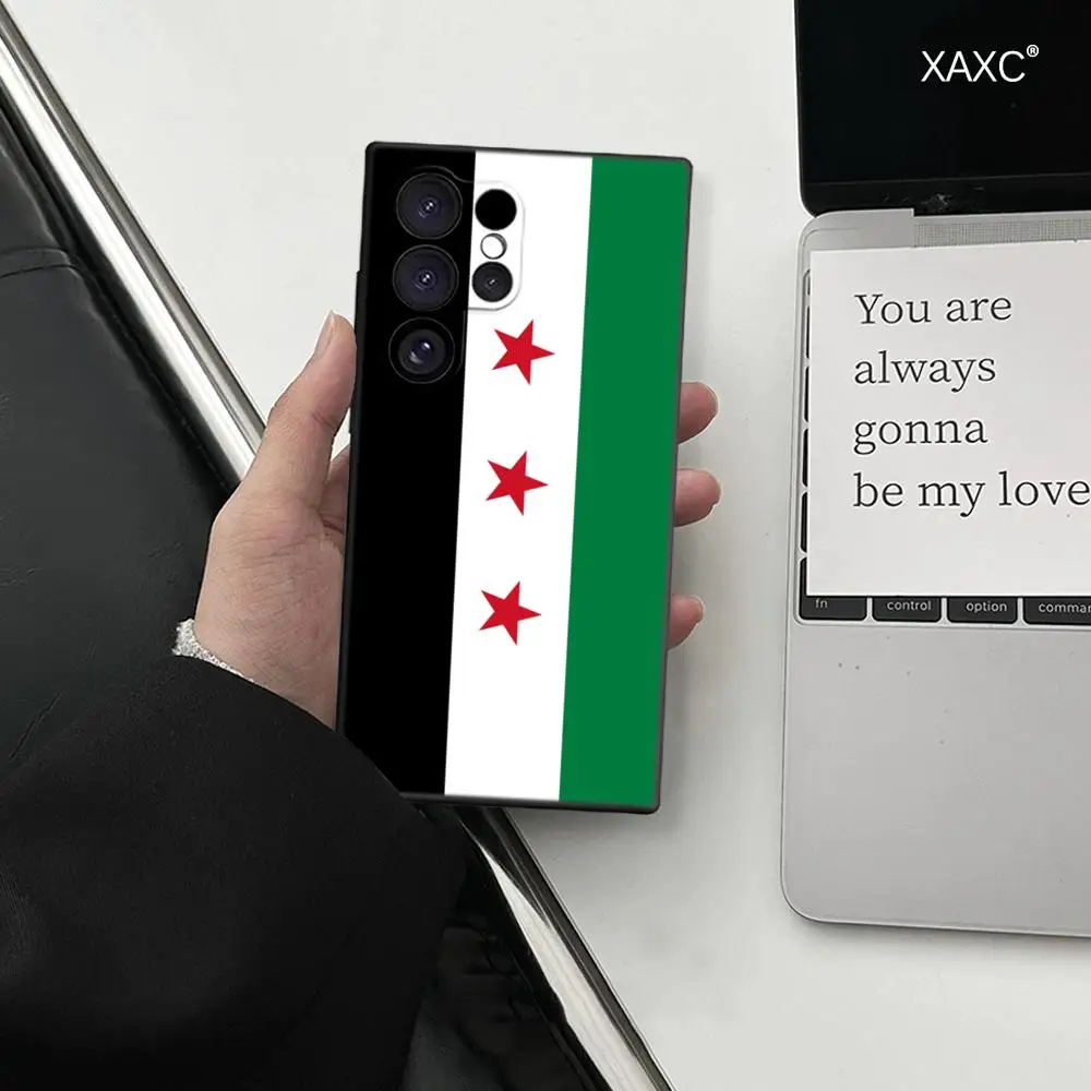 Syrian Revolution Flag Phone Case For Samsung A15 25 35 A54 A55 M15 M35 55 Galaxy S24 23 21 S20 Ultra Plus S24 22Plus Covers