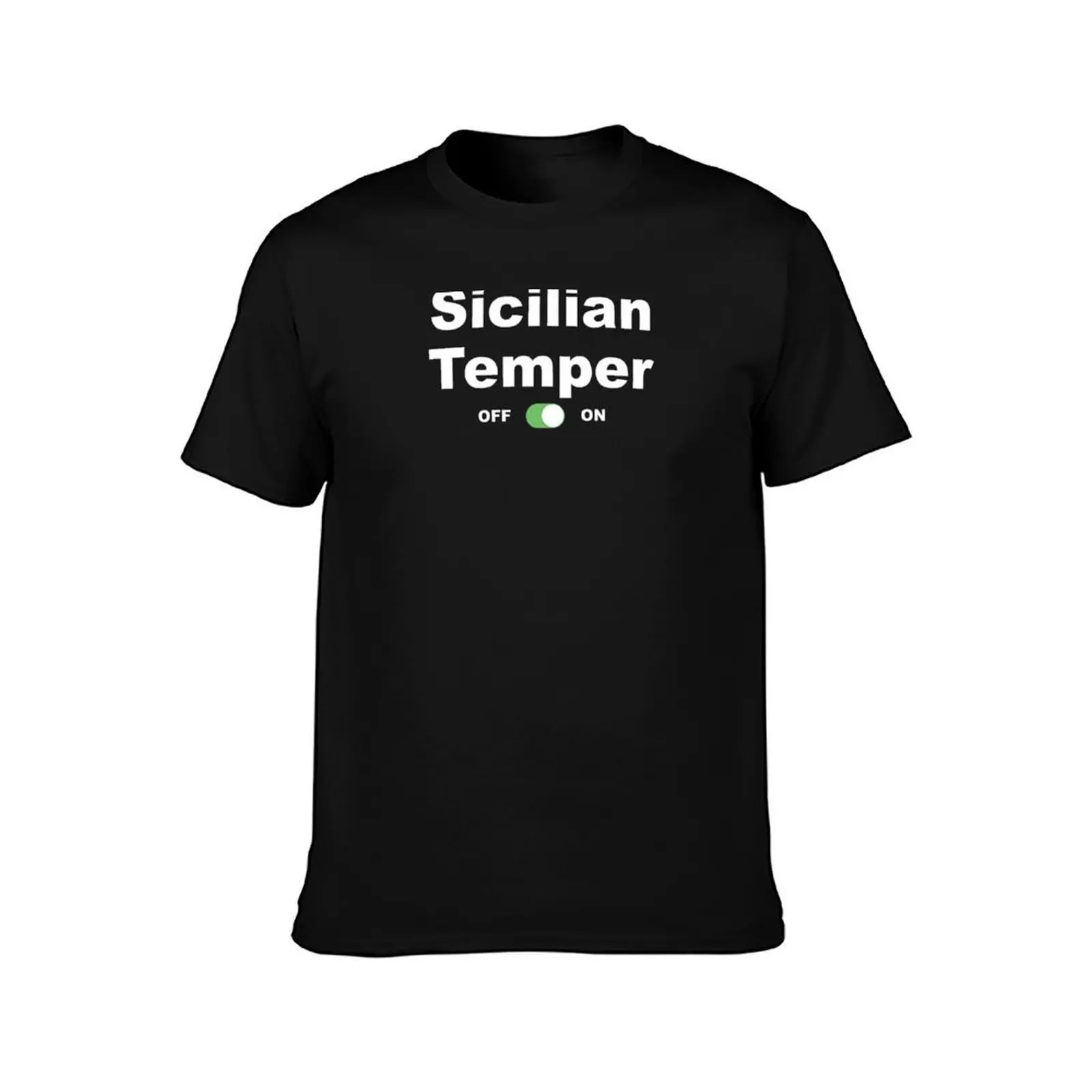 Sicilian Temper T-Shirt, Summer Casual Cotton Tee, Oversized Streetwear Tops, Vintage Graphic Print, Loose Fit Short Sleeve