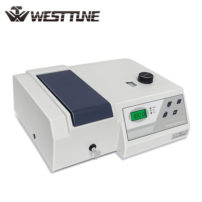 Westtune 721 Visible Spectrometer Wavelength 330-1020nm Portable Desktop Digital Display Photometer Lab Spectrophotometer Tester