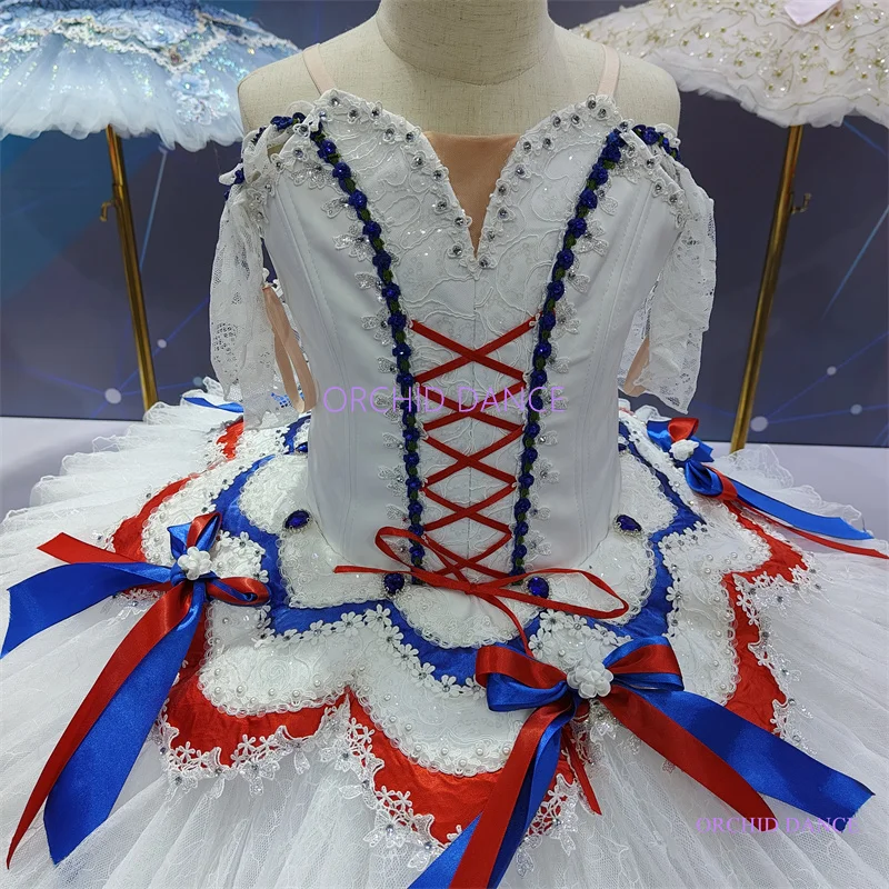 hot selling  fashion Unique Design Girls Children Women Adult Performance Wear white Ballet Tutu Costumes with twinkle diamond