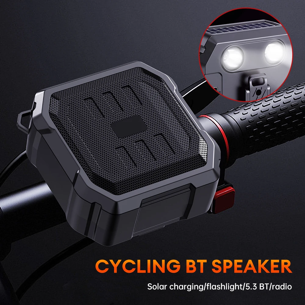 Altavoz compatible con Bluetooth para ciclismo, caja de sonido inalámbrica para exteriores, llamada manos libres, IPX5, resistente al agua, Subwoofer para ciclismo